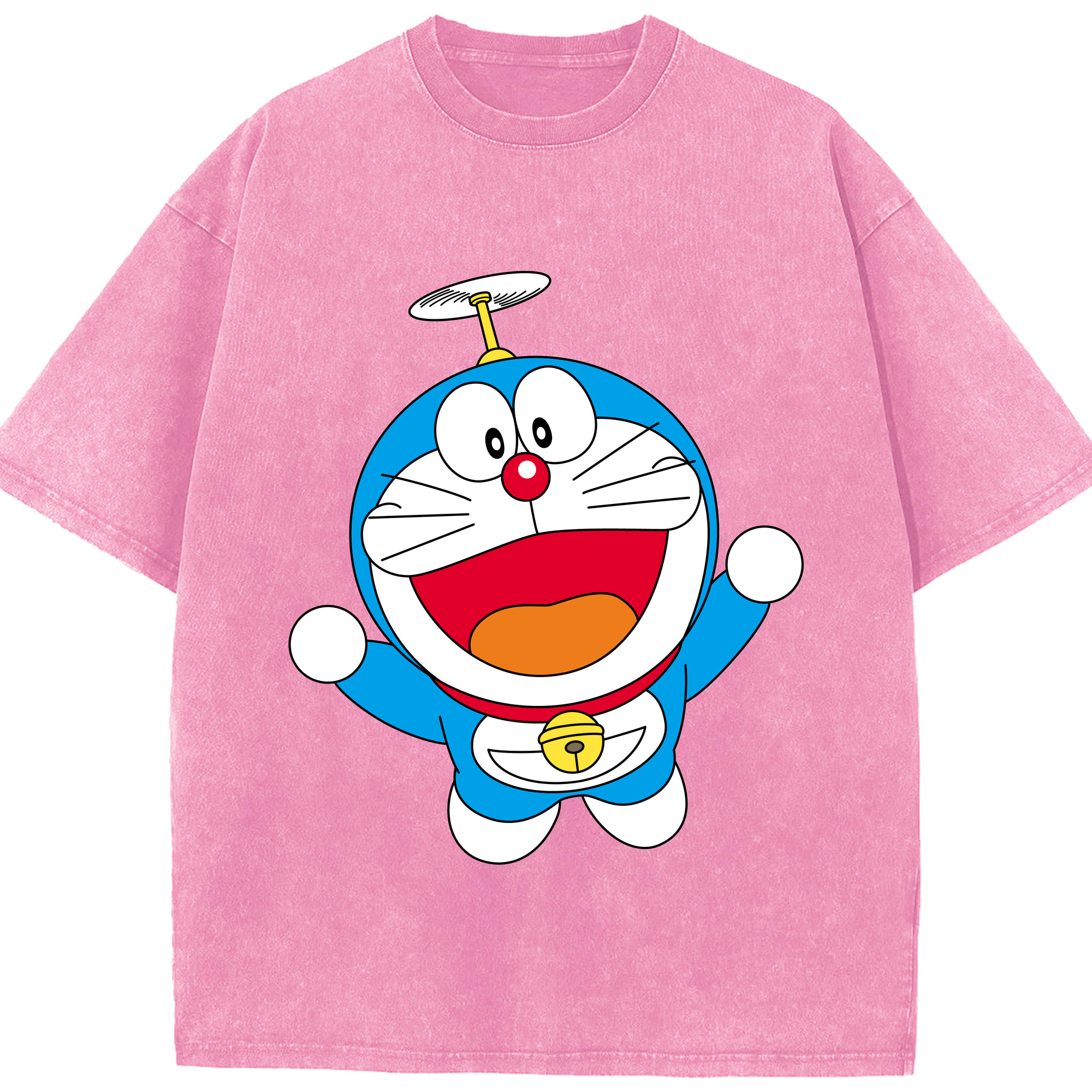 （画像用） ドラえもん Doraemon 綿100% ヴィンテージ風 半袖Tシャツ（フロントプリント）